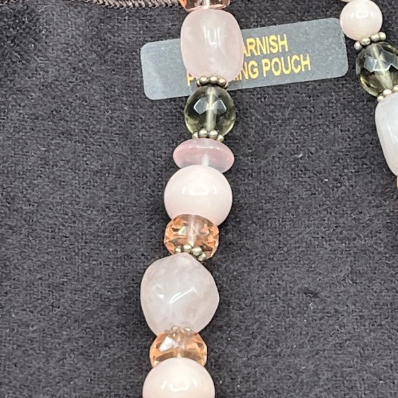 Vintage Ali-Khan Adjustable Gemstone Necklace with Sterling Silver Chain, 16-18" - Picture 9 of 16